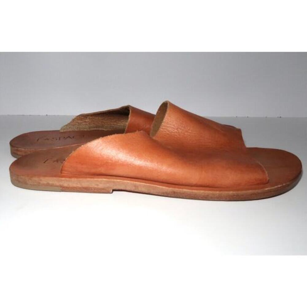 L Space Laguna‎ Sandal Brown Leather Slides Size 7.5 - Picture 5 of 6